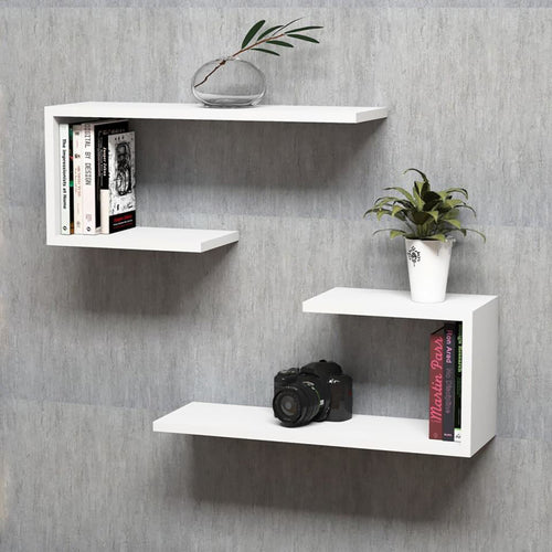 Mensola da parete - Set Årslev 2 pezzi 27 x 60 x 20 cm fino a ca. 5 kg [en.casa] - premiumXL