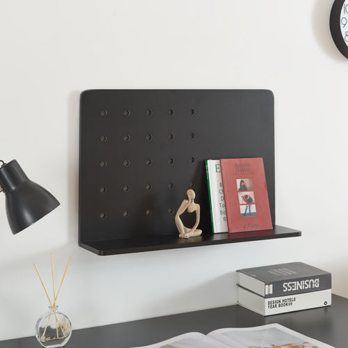 Mensola da parete Dønna 60x15x40cm nero [en.casa] - premiumXL