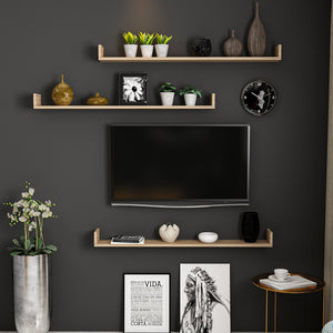 Wandregal-Set Arden 10 x 120 x 15 cm in versch. Farben [en.casa]