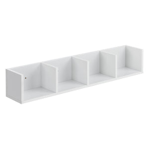 Mensola da Parete con 4 Scomparti a Forma di U Consolle Pensile 95 x 17 x 16,5 cm Portaoggetti Libreria - Vari Colori