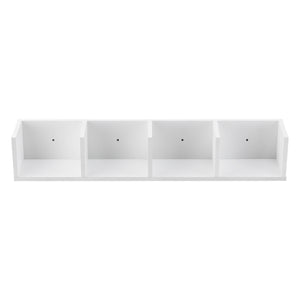 Mensola da Parete con 4 Scomparti a Forma di U Consolle Pensile 95 x 17 x 16,5 cm Portaoggetti Libreria - Vari Colori