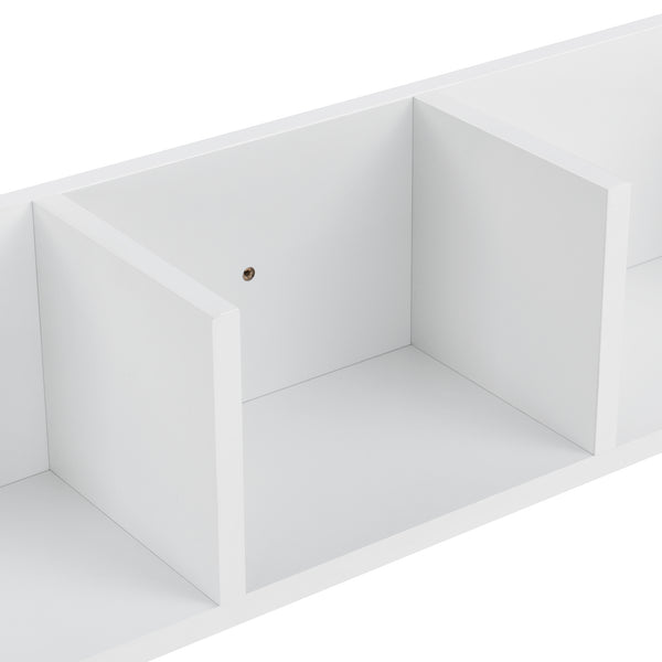 Mensola da Parete con 4 Scomparti a Forma di U Consolle Pensile 95 x 17 x 16,5 cm Portaoggetti Libreria - Vari Colori