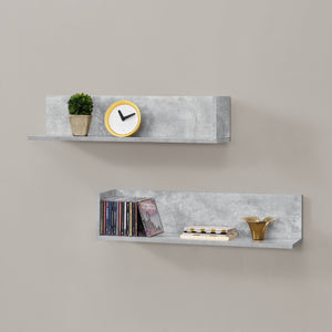 Wandregal Elverum 75 x 16,5 x 16,5 cm 2er Set versch. Farben en.casa