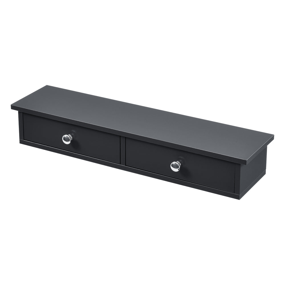 Mensola da parete Geeste 60x15x10 cm con 2 cassetti [en.casa] - premiumXL