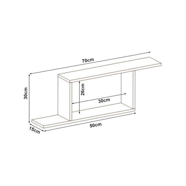 Wandregal Hagfors 70x15x30 cm [en.casa]