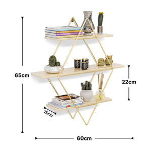 Étagère murale Heinävesi 65 x 60 x 15 cm [en.casa]
