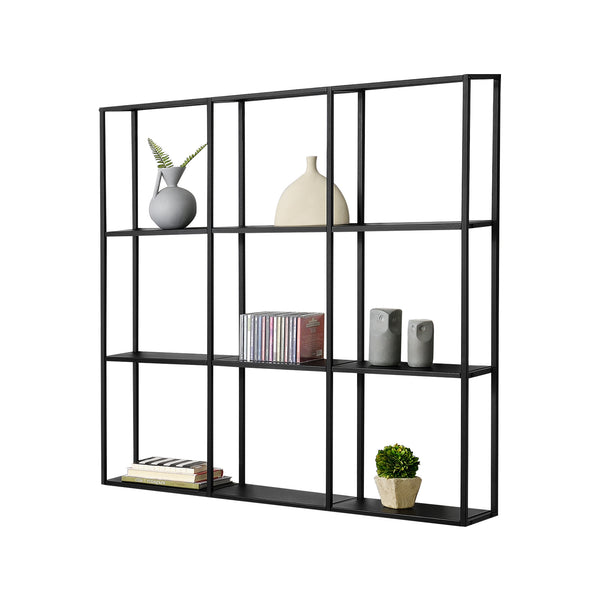Scaffale da Parete Jelsa in Ferro Libreria Sospesa con 9 Scomparti [en.casa]