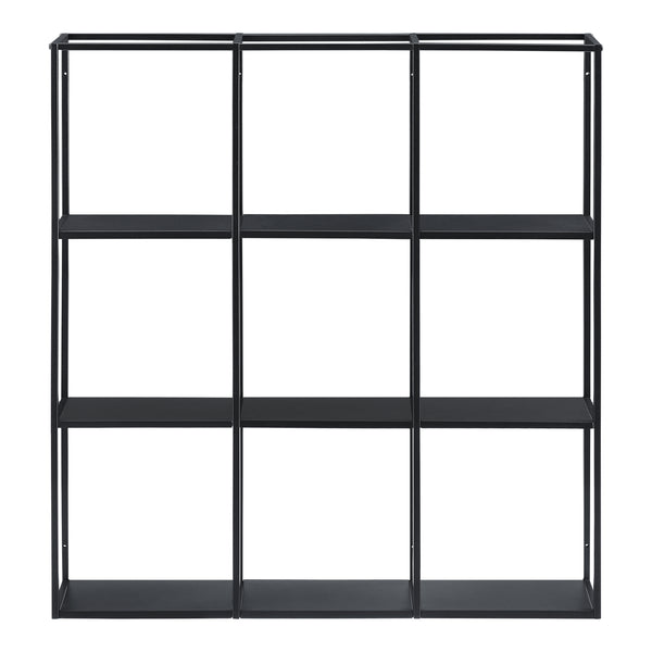 Scaffale da Parete Jelsa in Ferro Libreria Sospesa con 9 Scomparti [en.casa]