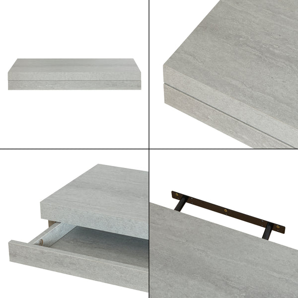 Mensola Karkkila con Cassetto Integrato Comodino Sospeso 60 x 23,5 x 8 cm - Vari colori [en.casa] 