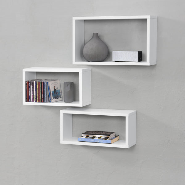 Set di 3 Mensole Rettangolari Mandal da Parete [en.casa]