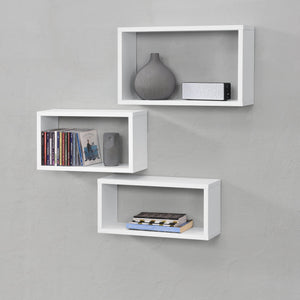 Set di 3 Mensole Rettangolari Mandal da Parete [en.casa]