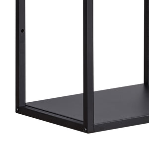 Set Nostened di Mensole da Muro 28 x 28 x 20 cm in Acciaio - Nero [en.casa]