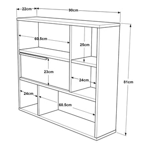 Scaffale da Parete Vesanto 90 x 22 x 81 cm [en.casa]