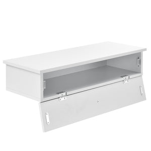 Wandregal 60 x 24 x 12,6 cm mit Staufach in versch. Farben en.casa