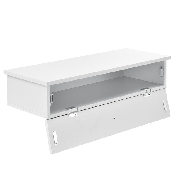Wandregal 60 x 24 x 12,6 cm mit Staufach in versch. Farben en.casa