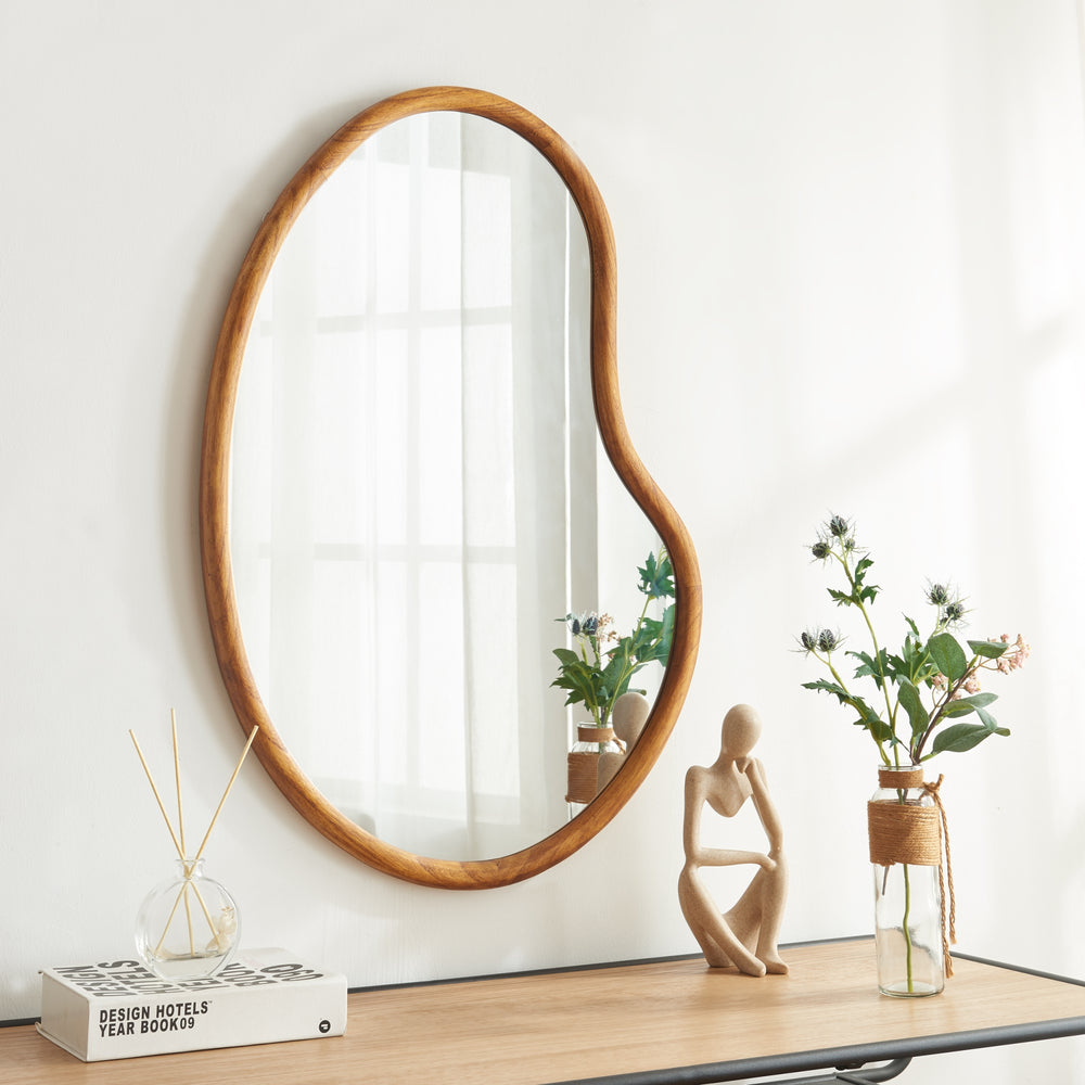 Specchio da parete Jokioinen 75x55 cm effetto rovere [en.casa] - premiumXL