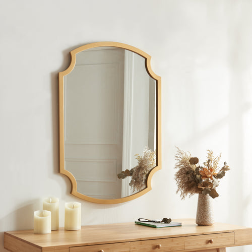 Wandspiegel Aura 80x55 cm Goldfarben [en.casa] - premiumXL
