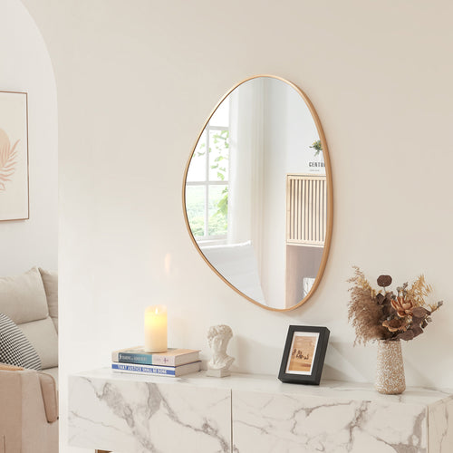 Miroir mural Lardkapihond 75x53 cm doré [en.casa] - premiumXL