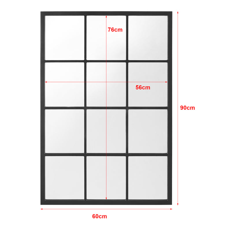 Croquis coté Miroir mural Cupello rectangulaire 90 x 60 cm [en.casa]