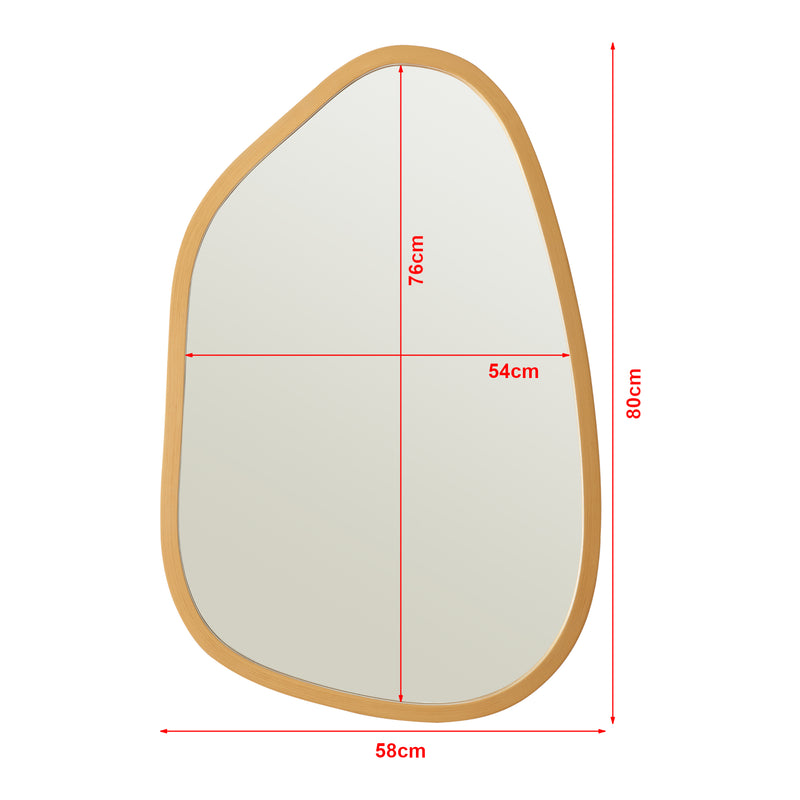 Schizzo in scala Specchio da Parete Filiano 80 x 58 cm Cornice Irregolare - Vari colori [en.casa] 