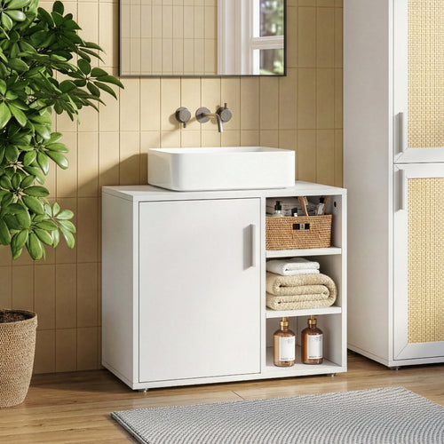 Meuble sous-vasque Kulaik 51 x 60 x 32 cm blanc [en.casa]