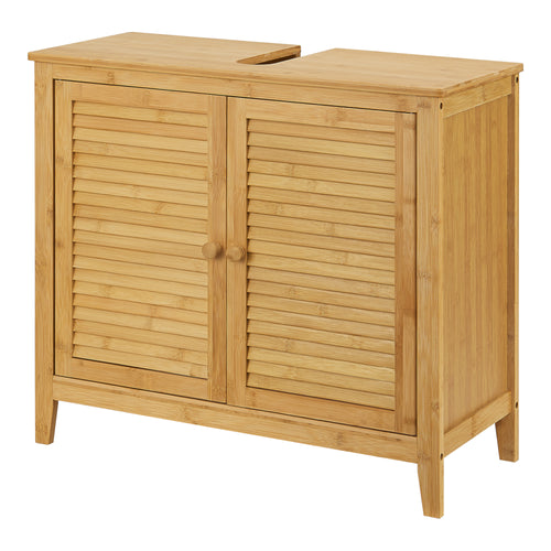Meuble sous-lavabo en bambou Värmdö 60x67x30cm [en.casa] - premiumXL