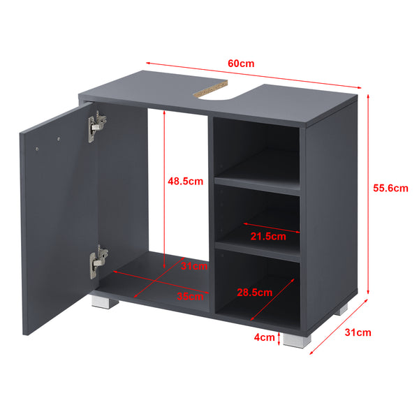 Waschbeckenunterschrank 56x60x31 cm in versch. Farben en.casa