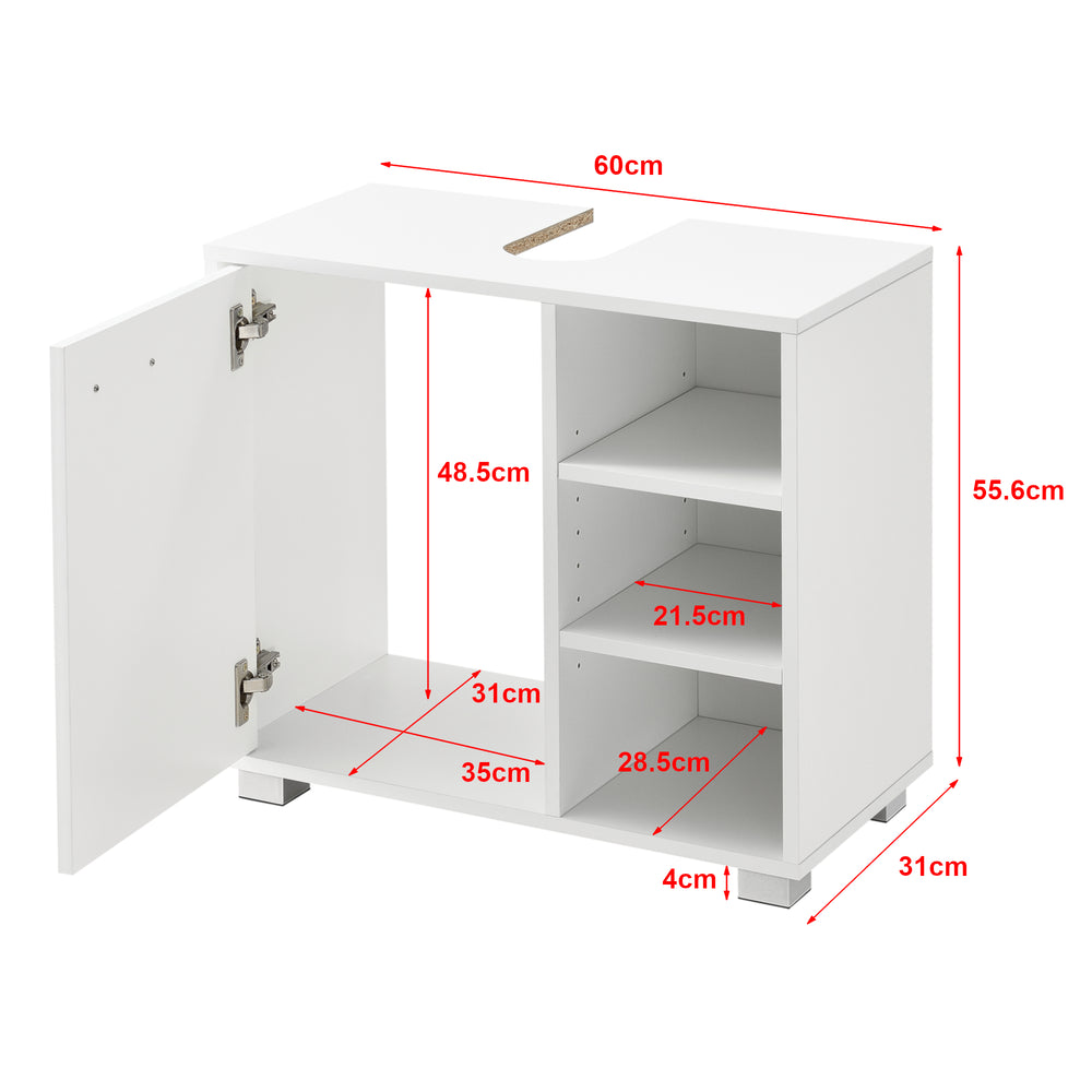 Meuble sous-lavabo 56x60x31 cm en différentes couleurs en.casa - premiumXL