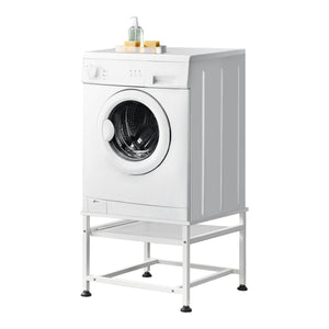 Socle pour lave-linge Florimont avec tablette coulissante en acier [en.casa] - premiumXL