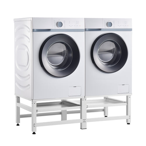 Base per lavatrice - 2 scomparti Bothel con ripiani 150 kg Bianco [en.casa] - premiumXL