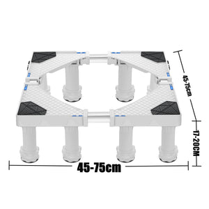 Base Ajustable Kirburg Support à 8 Pieds Pour Soulever Lave-linge Et Réfrigérateur [en.casa]