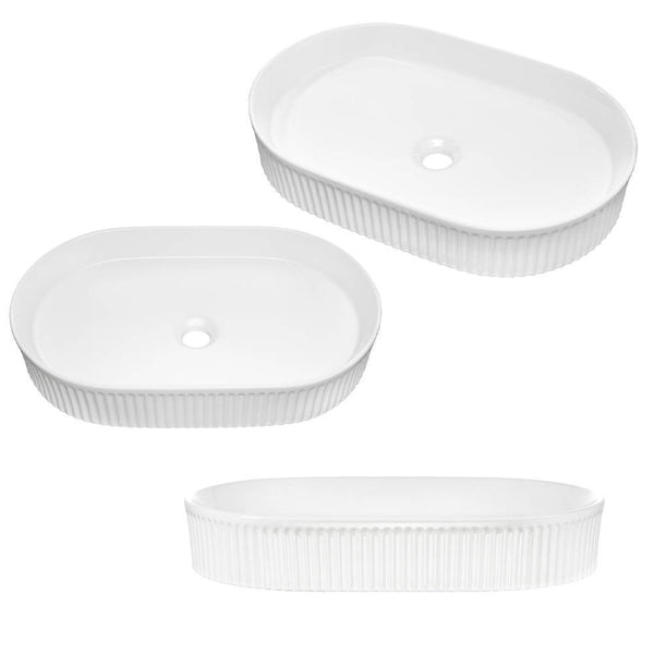 Mobile Pensile Sottolavabo Newport a 2 Ante con Lavabo Ovale [en.casa]
