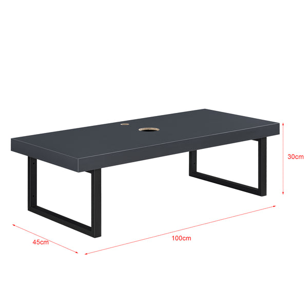 Plan de Toilette pour Salle de Bains avec Support en Métal 100 x 45 x 30 cm [neu.haus]