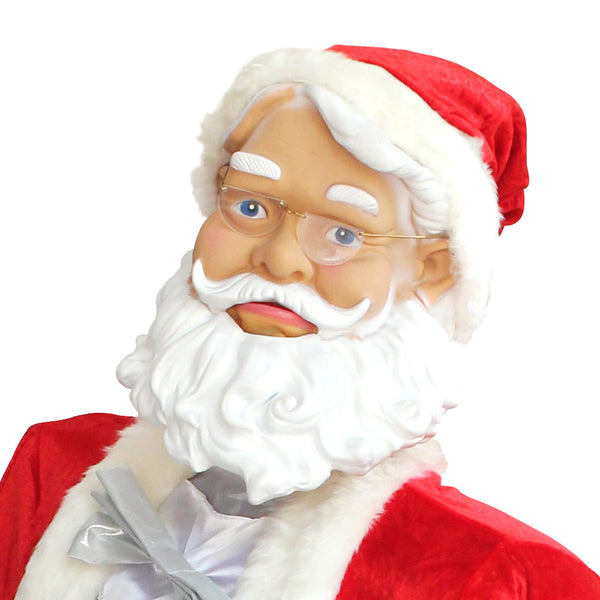 [lux.pro] Babbo Natale Karaoke che Canta e Balla - in Varie Altezze - Incluso Microfono e Alimentatore