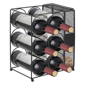 Casier à vin Drangedal pour 6 bouteilles avec panier grillagé [en.casa] - premiumXL