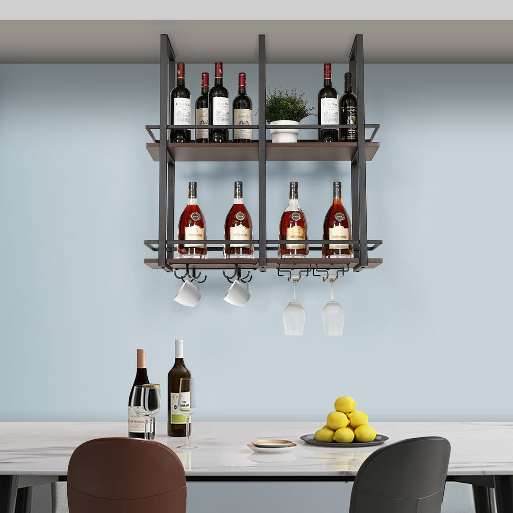 Portabottiglie Sospeso da Soffitto Hubro [en.casa]