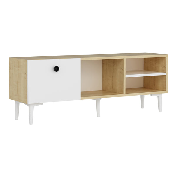 Meuble TV Nannestad à porte avec espace de rangement 45 x 120 x 30 cm [en.casa]