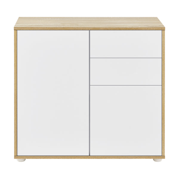Commode Paarl 74 x 79 x 36 cm avec 2 portes [en.casa]