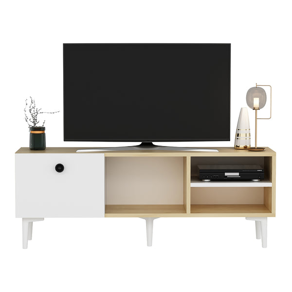 Meuble TV Nannestad à porte avec espace de rangement 45 x 120 x 30 cm [en.casa]