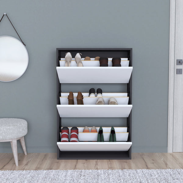 Schuhschrank Aurskog 110x73,5x24cm versch. Farben [en.casa]