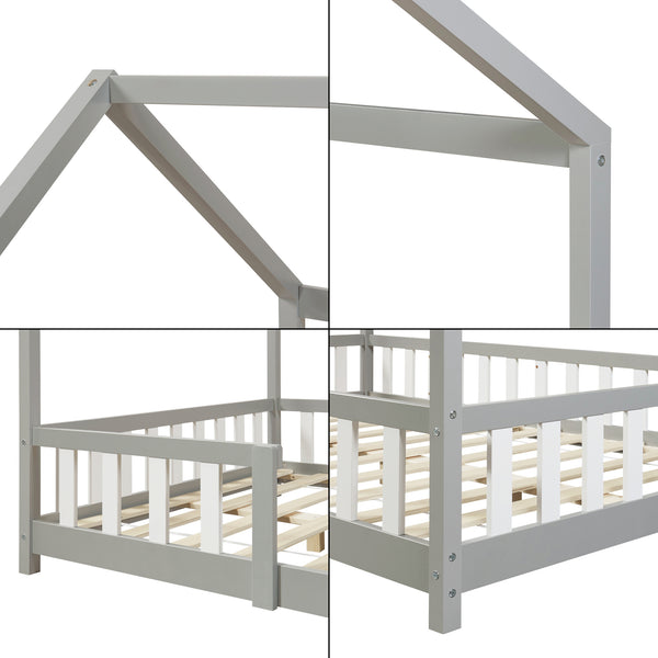 Letto per Cameretta Sisimiut a Forma di Casetta con Materasso [en.casa] [neu.haus]