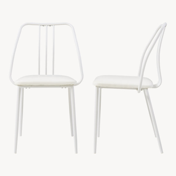 Set da Pranzo Omso Tavolo 110x70 cm e 4 Sedie Imbottite [en.casa]