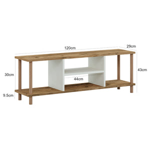 Meuble TV Ærøskøbing avec espace de rangement 43 x 120 x 29 cm [en.casa]
