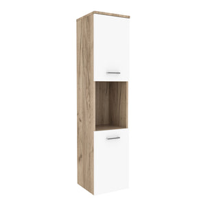 Set da Bagno Krildihana Mobile Sottolavabo con Lavabo Armadio a Colonna e Specchio - Vari Colori [en.casa]