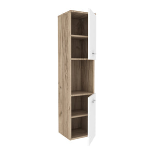 Set da Bagno Krildihana Mobile Sottolavabo con Lavabo Armadio a Colonna e Specchio - Vari Colori [en.casa]