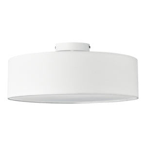 Plafoniera Rotonda Omaha Rivestita in Tessuto Traslucido AxØ 12x45 cm - Vari Colori lux.pro