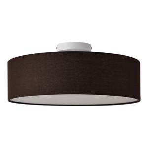 Plafoniera Rotonda Omaha Rivestita in Tessuto Traslucido AxØ 12x45 cm - Vari Colori lux.pro