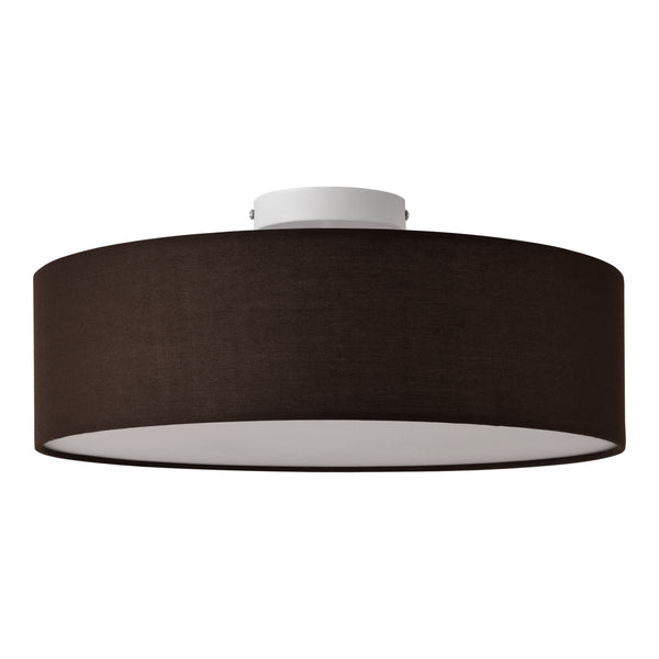 Plafoniera Rotonda Omaha Rivestita in Tessuto Traslucido AxØ 12x45 cm - Vari Colori lux.pro