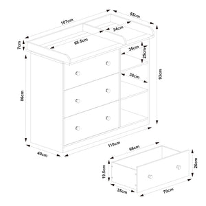 Commode à langer Beldinupp [en.casa]