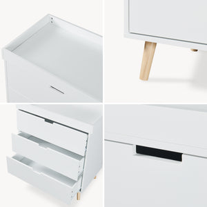 Commode à langer Sallinrar avec matelas à langer amovible [en.casa]